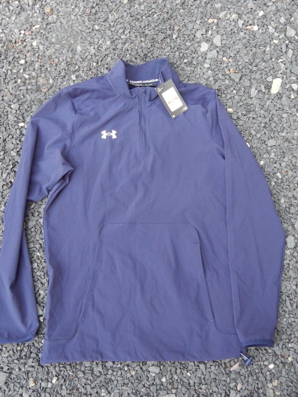 Under Armour Mens NAVY BLUE 1/4 Zip Loose Top Shirt NEW